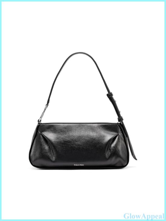 Handbags - Vegan Leather Top Zip Shoulder Bag Hands Free Business Casual